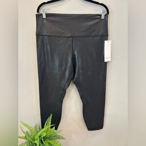 NWT 🍋 LULULEMON Align High-rise Tights Shine -size 16 - Radiate Foil Print Black